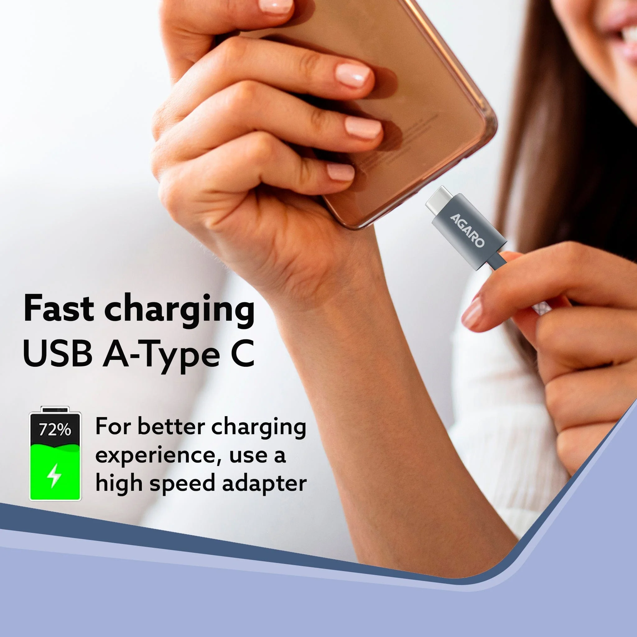 USB-A to Type C Cable, Unbreakable Braided Cable, 3A Fast Charging, Compatible with All Type C Devices Including Smartphones, Tablets etc, PD Technology, 1 M (3.2Ft), 480 Mbps Data Transmission - Image 4